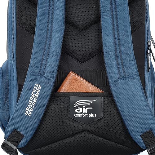 Image of American Tourister Segno 2.0 Exp | 39 Ltrs | 3 Compartments | Bottle Pocket | Ergonomic Padded Back Panel & Shoulder Straps | Executive Backpack | 1 Year International Warranty | Navy