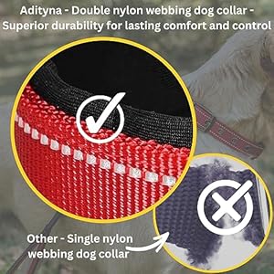ADITYNA Ultra Comfortable Soft Neoprene Padded Dog Collar for Small Dogs
