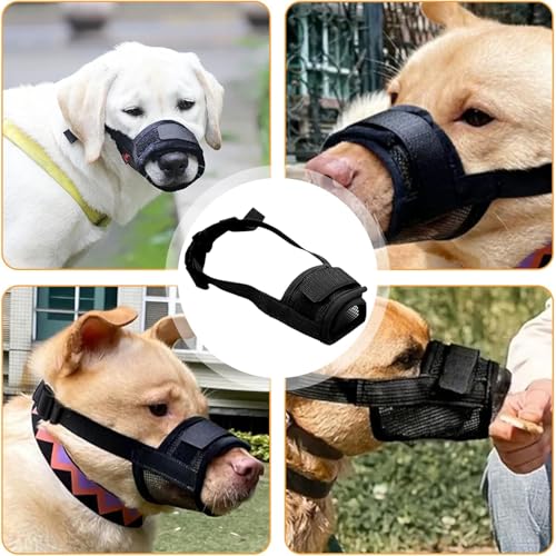 4 Stück Maulkorb Kleine Hunde, Maulkorb Chihuahua Und Französische Bulldogge, Fressschutz Hund Mit Verstellbarer Passform, Größe S (12-15 cm), Für Training, Tierarzt Und Fellpflege
