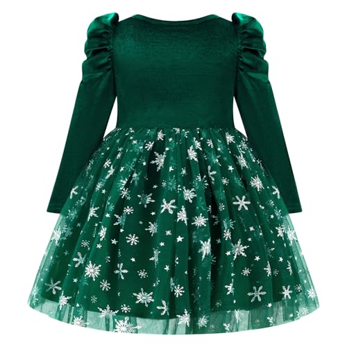 Toddler Baby Girl Christmas Dress Little Girls Velvet Tulle Tutu Dresses Kids Long Sleeve Fall Winter Xmas Outfits2