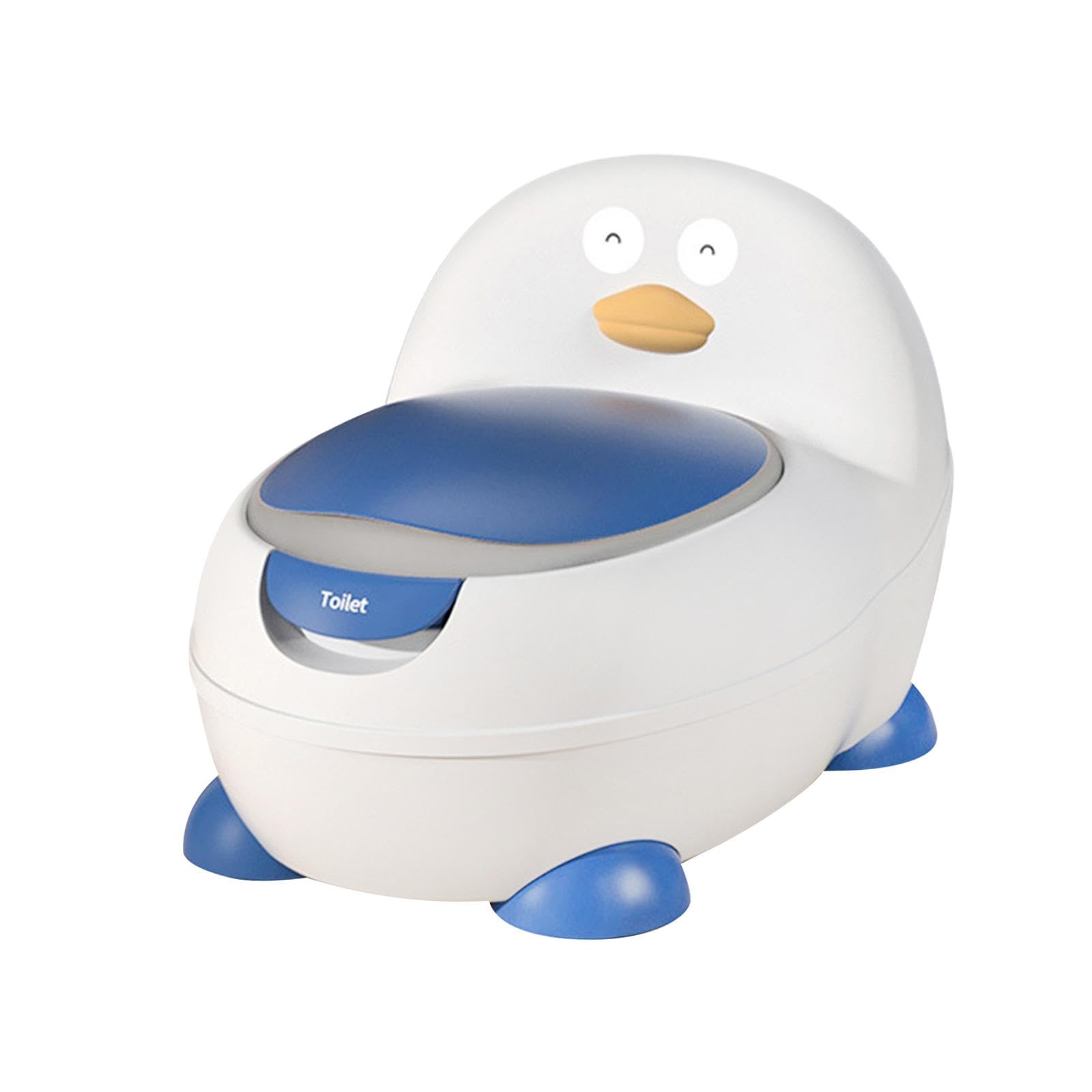 Potty Toilet Training Transition Potty Seat Adorable Children Toilet Seat Realistic Toilet for Kids Infants Blue