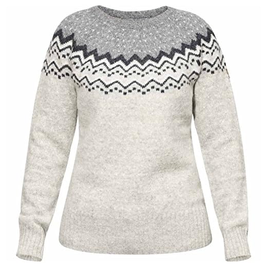 Fjallraven dam Övik stickad tröja W sweatshirt, grå, XXS