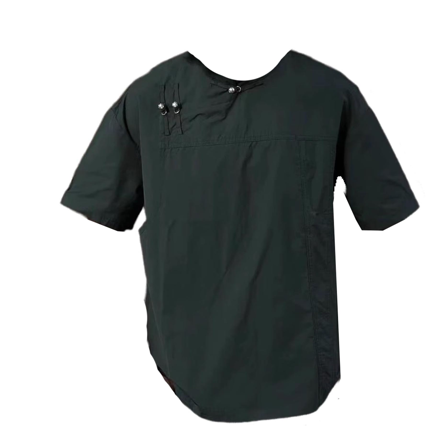 GUOYUXIAO Männer-Chino-Linon-Sieben-Minuten-Arm-Hemd, Sommer-Zen-Stil.