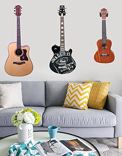 Lot de 3 crochets muraux en noyer noir pour guitare acoustique, électrique, basse - Les Beatles, Paul McCartney, John Lennon, RIngo Starr, George Harrison Lot de 3 crochets muraux en noyer noir pour guitare acoustique, électrique, basse – Image 6