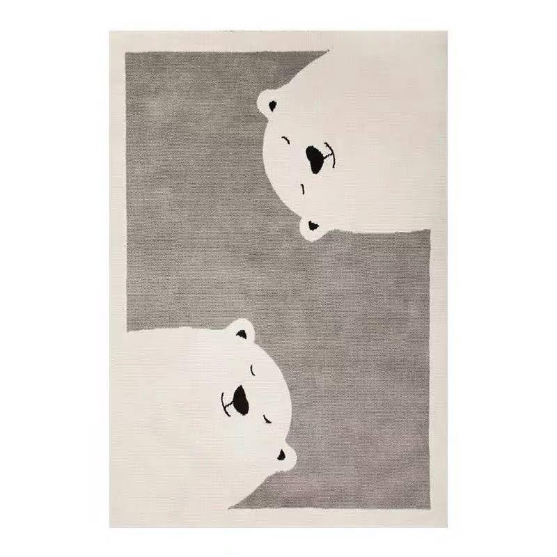 Tapis de jeu beige pour chambre enfant et salle de jeux à poils courts