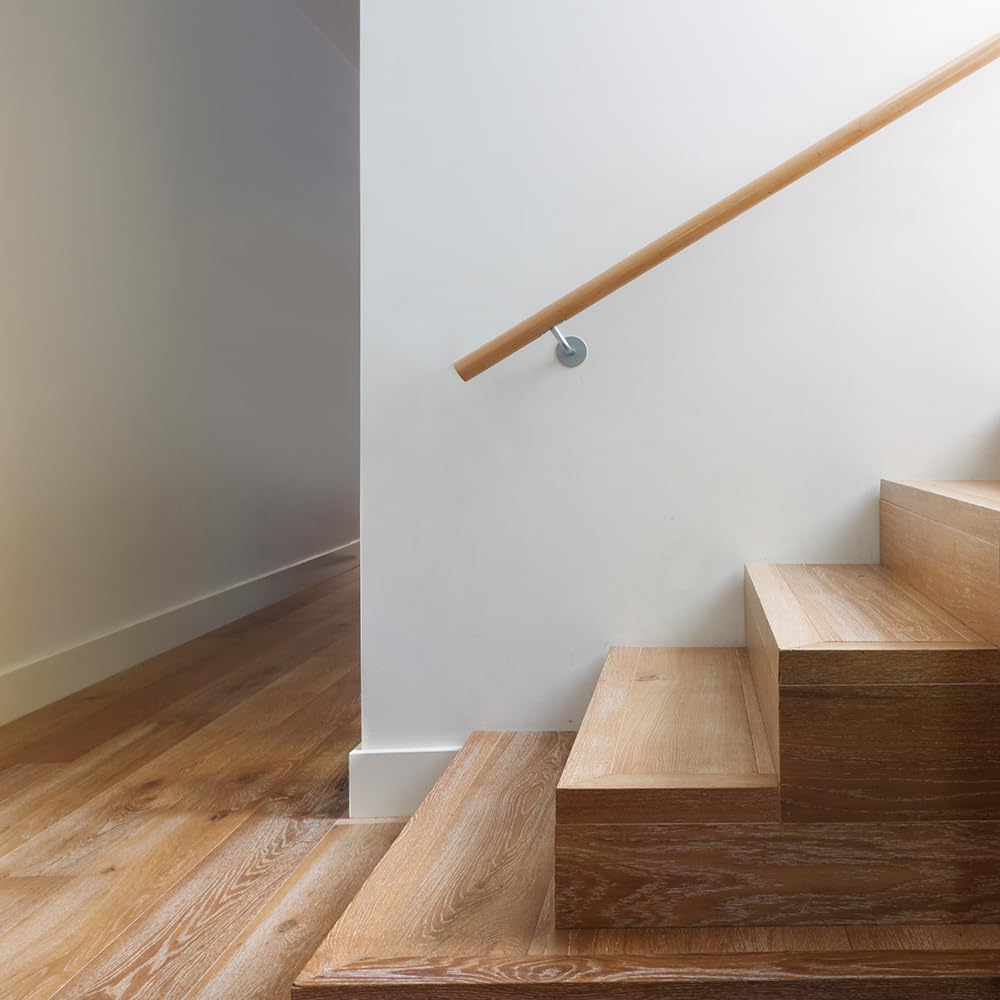 Buche Holz Handlauf Treppengeländer Geländer für Treppe Wandhandlauf Wand seitliche Montage Auswahl Länge 80-500 cm, Länge:180 cm