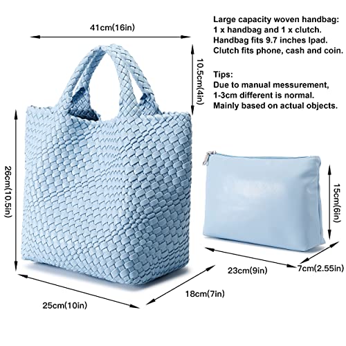 Image of Vegan Leather Purses for Women, Handmade Purses and Handbags Summer Beach Travel Tote Shoulder Bag | WOVEN