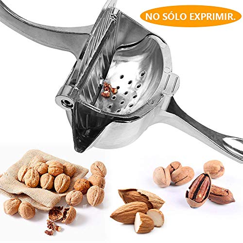 Image of Steel and Aluminium Manual Fruit Juicer Hand juicer, Fruit juicer Instant juicer Orange juicer, Steel Handle Juicer,Manual Lemon Juicer [Silver]