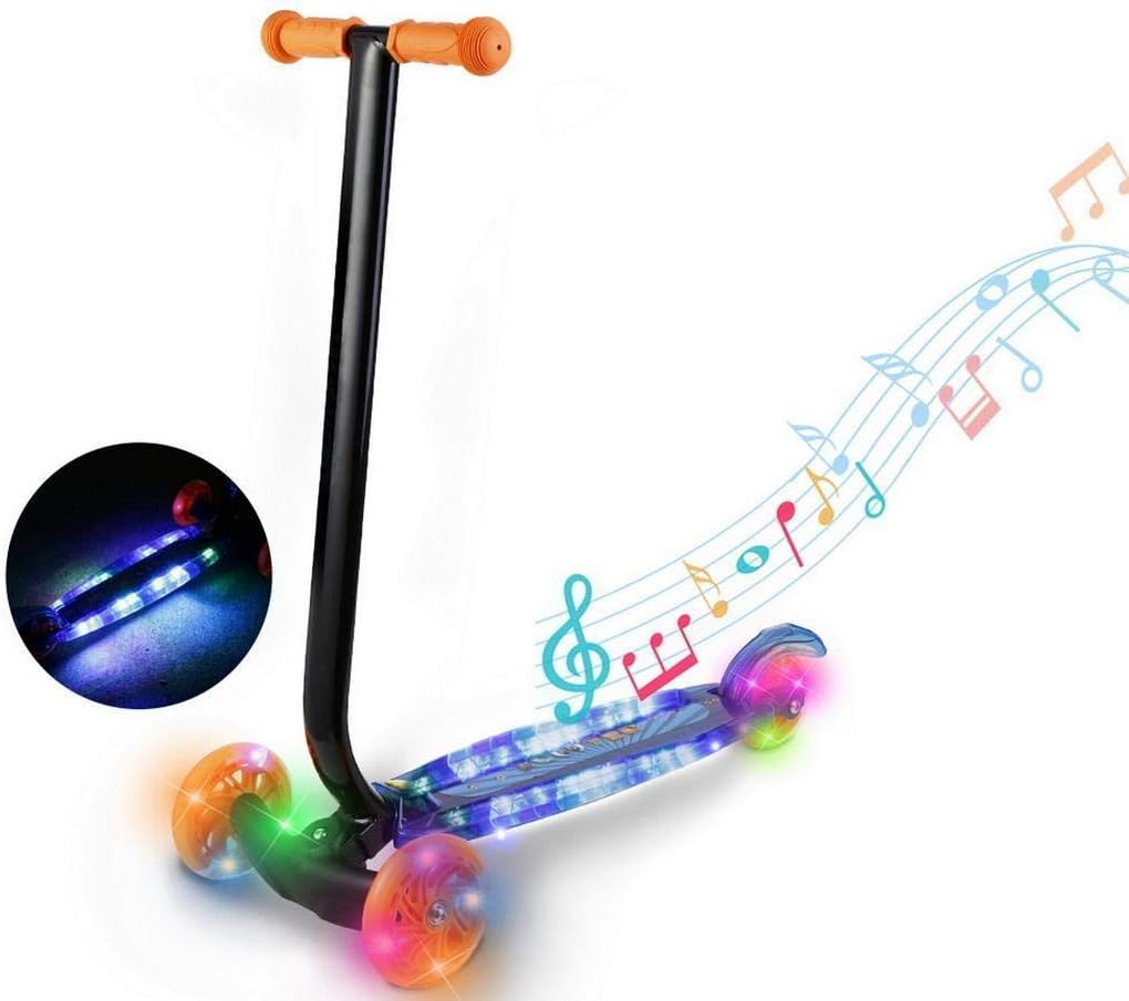 Kids Scooter Light Music Child Folding Bike Roller & Skateboard