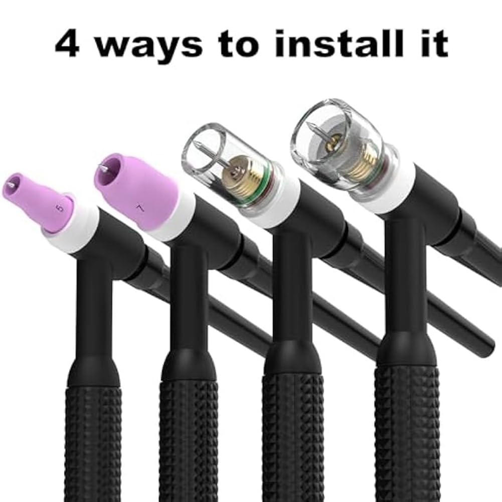 Tig Torch Zubehör Kit Tig palnik spawalniczy materiał eksploatacyjny do -17/18/26 dysz, Collets Body Stubby Stubby Gazowy obiektyw szklany zestaw