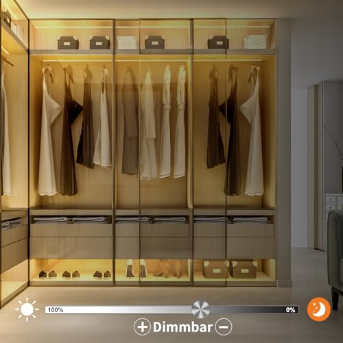 Öuesen COB LED Streifen Warmweiss 5M, Led Strip Dimmbar 24V, 3000K, Lichtband LED Selbstklebend, IP44 Wasserdicht, Band mit Fernbedienung, Lichtleiste für TV, Küche, Wohnzimmer, DIY Indoor Outdoor