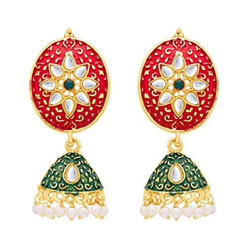 Image of Sukkhi mesmerizing Gold Plated Kundan & Pearl Choker Necklace Set For Women (NS101130)