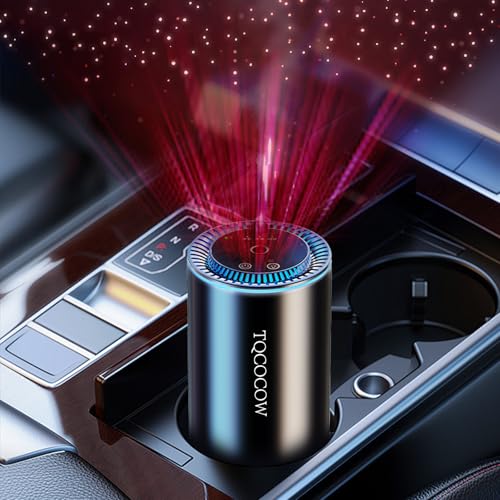 Smart Car Air Freshener with Starry Sky Projection, 50ml Perfume, 3 Modes, Rechargeable, Auto On/Off - Cologne1