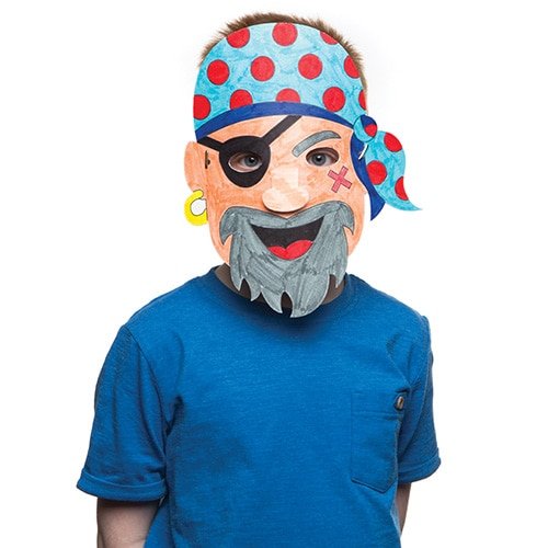 Maschere dei Pirati da Colorare per Bambini, da
