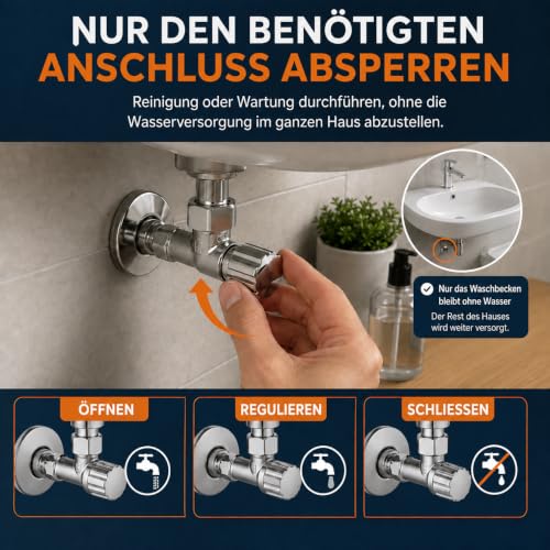Ibergrif M22022-2 Eckventil 1/2 Zoll x 3/8 Zoll, 2er Set – Ansicht 6