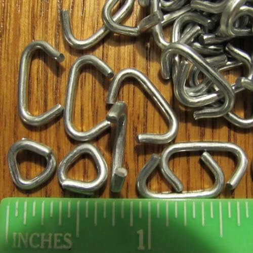Miniatura 3 de Alicates de timbre y anillos de cerdo galvanizados de 12 pulgada, cercas de red, jaulas para tapicería de automóvil BLUNT (250 anillos de cerdo,
