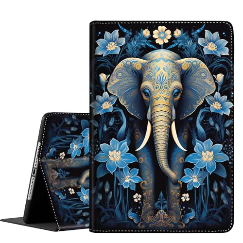 Housse Samsung Galaxy Tab S10+ pliable avec veille automatique motif éléphant