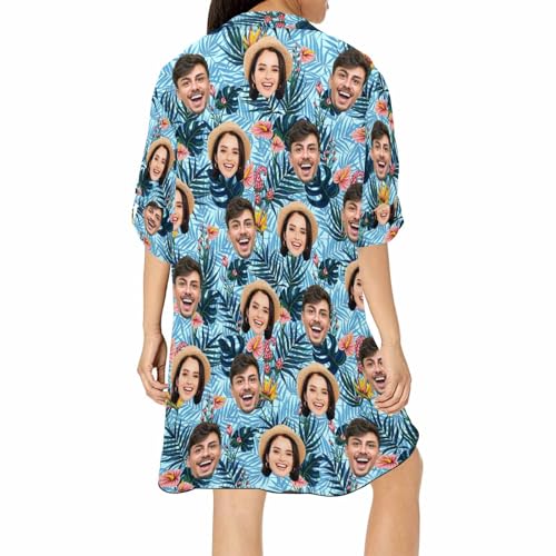 Custom Face Swimsuit Cover-Up Personalized Womens Beach Cover Ups for Swimwear with Face Bathing Suit Coverup Bikini2