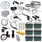 YC Yier 72V 3000W Brushless Motor Kit Controller Battery Handle Throttle for Electric Scooter E Bike Motorcycle DIY Parts Bicycle Kit Go Kart ATV Quad Buggy Golf Cart