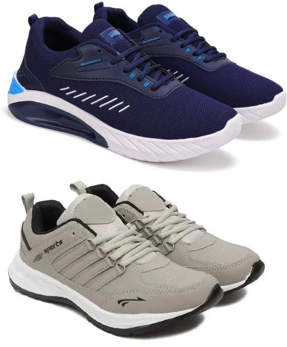 Comfortable Men’s Training Shoes – Sports Running Set of Two Multi-image-46