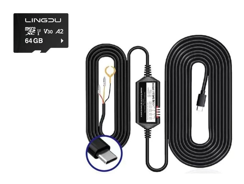 64GB High Endurance microSDXC Memory Card with Adapter & Type-C Hardwire Kit | V30 A2 U3 Class 10 | 4K Recording | 24-Hour Parking Monitoring | Low Voltage Protection | 3.5m Cable-image-15