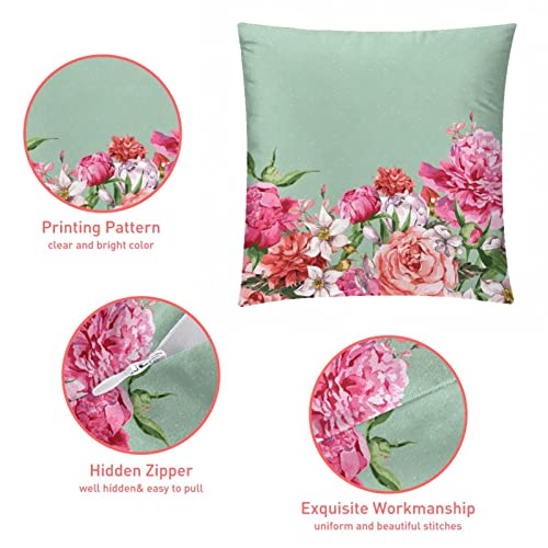 Housses de coussin lombaire en velours doux à fleurs - 5