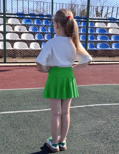 Image of Arshiner Girls Tennis Skirt with Shorts Pockets Athletic Pleated Golf Skort | Girls School Uniform Skirt, Sport, Performance, Running, Workout, Cheer, High Waisted, 4-13 Years