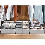 Simple Houseware 4-Pack Drawer Organizer Set for Underwear/Socks/Bra, Gray - Image 2