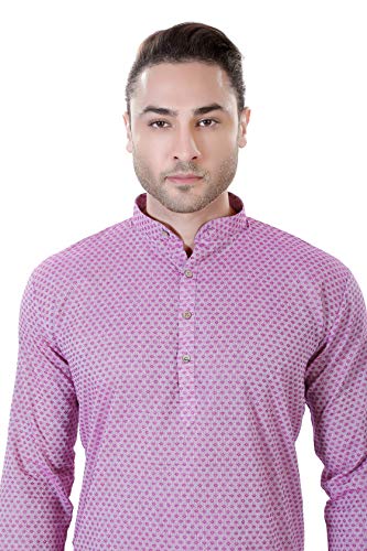 Image of LUCKWIN Men's Regular Fit Cotton Kurta Pyjama Set, Full-Sleeve, Mandarin Collared Neck, Ideal for Every Occasion, Cotton Made, Lightweight and Comfortable