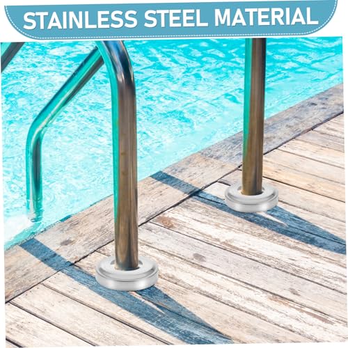 Placas protectoras de escalera para piscina de acero inoxidable 4 piezas miniatura 7