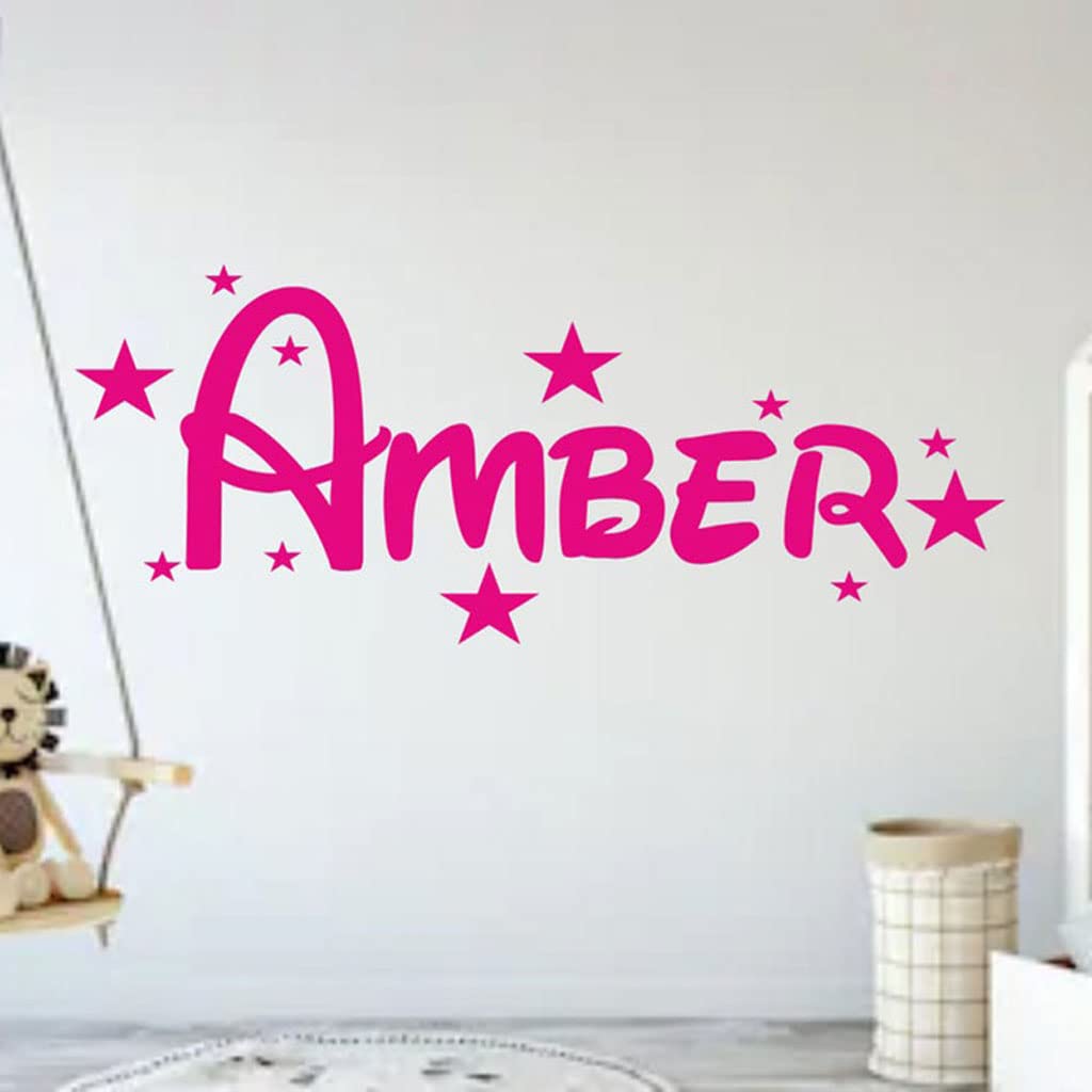 DOUKI Adesivo da Parete Adesivo murale con Nome Personalizzato Scelta Multicolore Carta da Parati 3D 4 Dimensioni Decalcomanie murali Personalizzabili Arredamento
