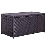 Aura Outdoor Patio Pool Wicker Storage Box, 70 Gallon Outdoor Cushion Storage...