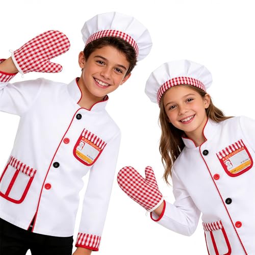 Disfraz de chef para niñas de 5 a 7 años