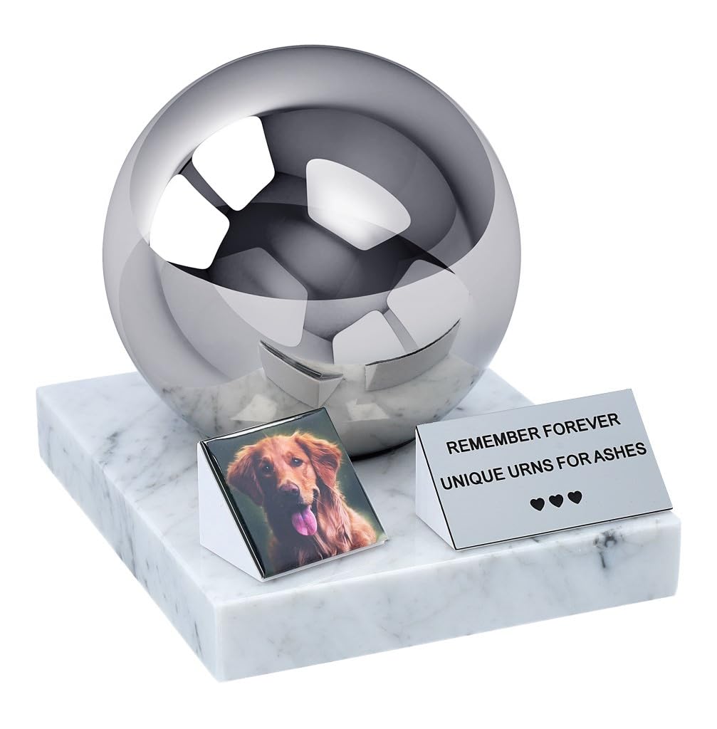 Pet Cremation Urn for Ashes with Custom Photo Decorative Urn For Dog or Cat (Colorful/Plaque)