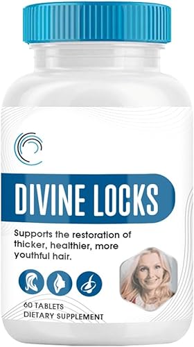 Divine Locks Suplemento para el cabello - Divine Locks Complejo Vitaminas para el Cabello (60 Cápsulas - 1 mes de suministro)