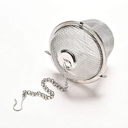 ikis Steel Small Net Mesh Style Easy Loose Leaves Green Tea Filter Pot Infuser Strainer (Single Piece)