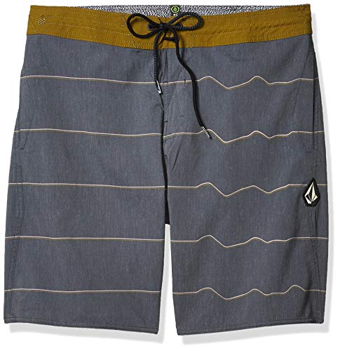 Volcom Men's MINISTRIPE Stoney Boardshort, 28 Black