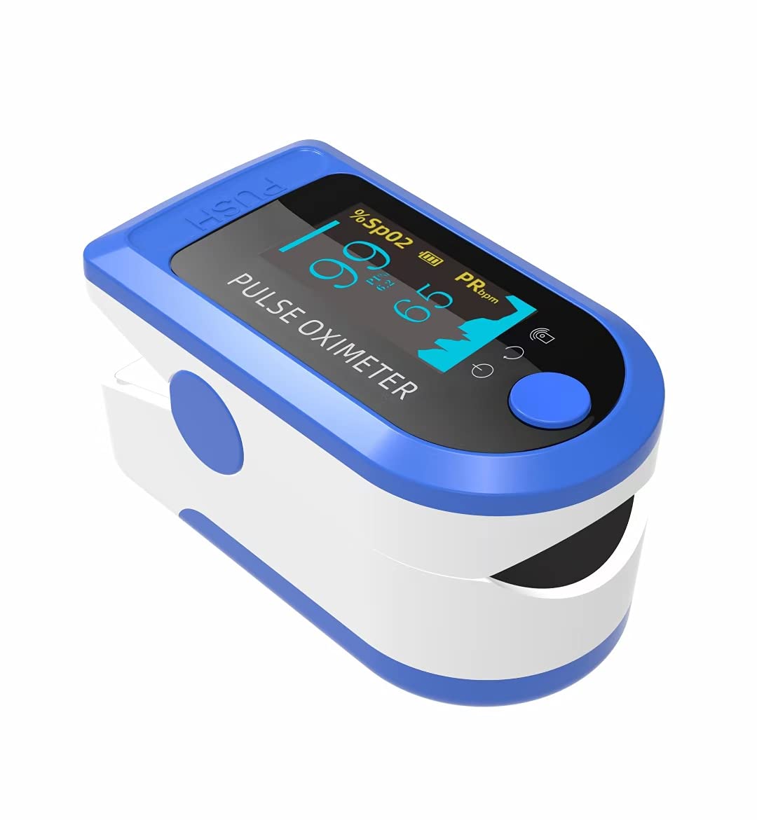 BOLD BE DIFFERENT Bluetooth Finger Tip Pulse Oximeter (CE Approved) with OLED Display, Pulse Rate Indicator with Visual Alarm and Auto Power Off Feature, Blood Oxygen Level O2 Accurate Readings AD805