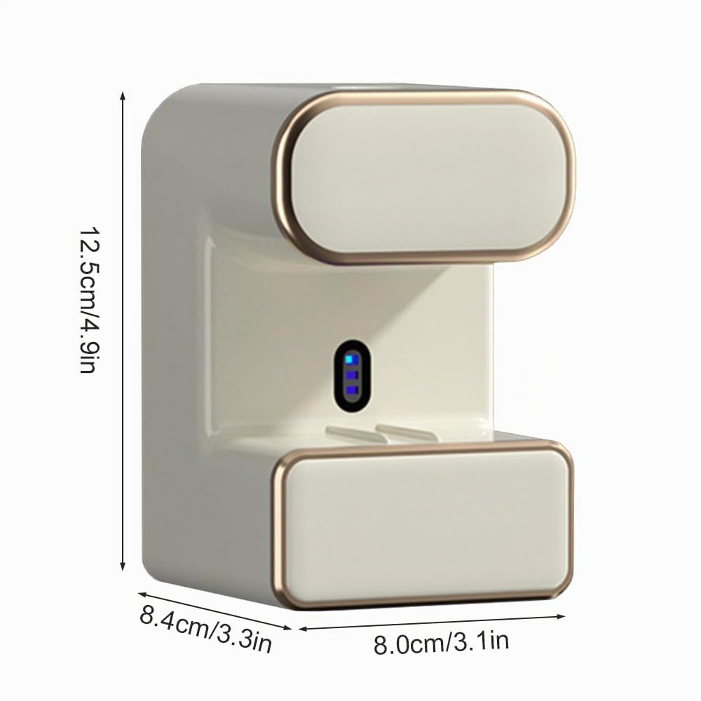 Dispenser Dentifricio Elettrico, USB Porta Spazzolini da Denti Sterilizzante con 3 Slot e Luce UV per Spazzolino, Portaspazzolino Sterilizzatore da Dentifricio per Bagno Vanity