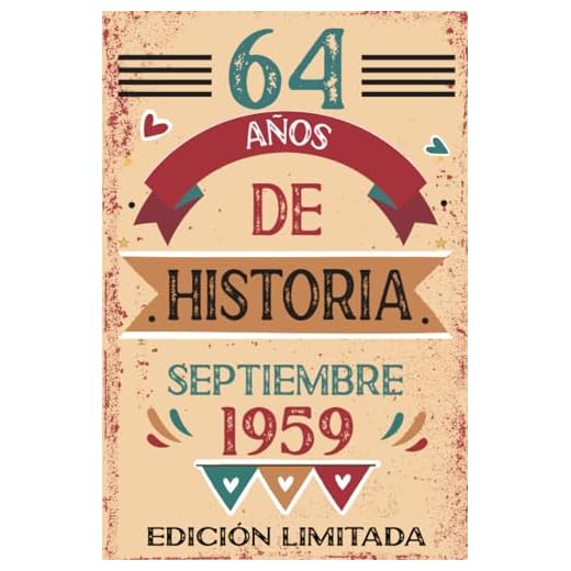 64 Años De Historia Septiembre 1959: Libro de visitas, cuaderno, 110 páginas de felicitaciones, idea de regalo, regalo Para la esposa, novia, mujer, La madre