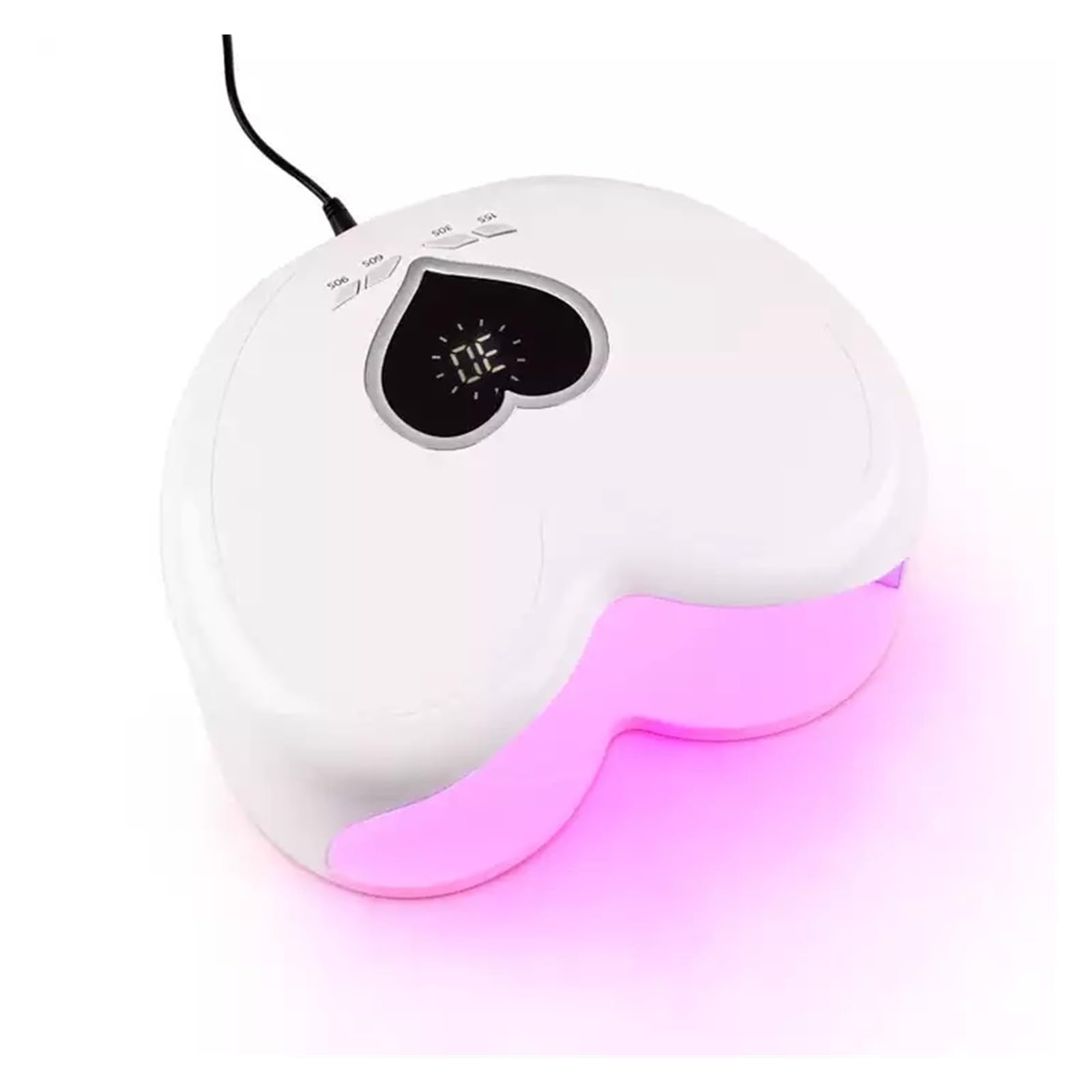Lampa UV do paznokci, Lampa LED UV Do Paznokci 96 W UV/Led Suszenia Manicure Kształt Serca Profesjonalny Lakier Susząca Maszyna Szybkie Wysychanie Wszystkie Lakiery Żelowe(Wit)