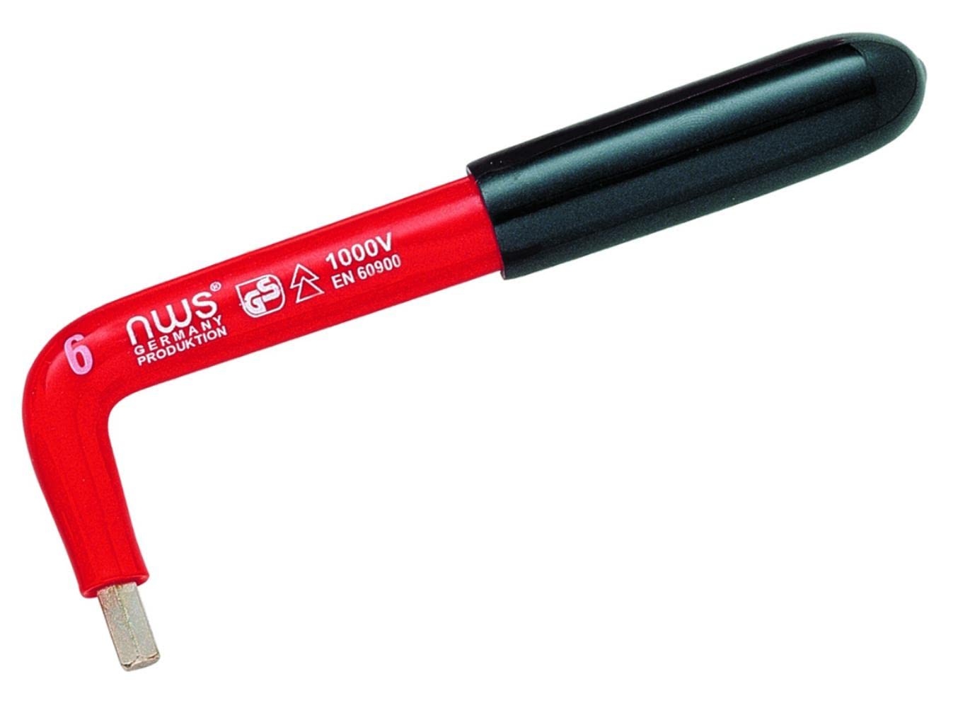 NWS 2018-4-120 Number 2018 Angled Screwdriver, Black/Red, 4 x 120 mm