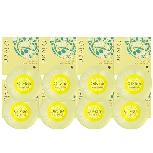 オリヴィアン バージンオイルソープ 90g 【東洋オリーブ 洗顔 オリーブ石鹸 石けん フェイスケア しっとり スキンケア オリーブ石けん 普通肌 乾燥肌 脂性肌 化粧水 保湿 】 (8個)