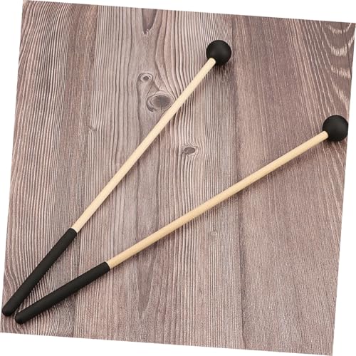 2 piezas de baquetas con mango de madera para xilófono y tambores de lengua con diseño elegante y agarre cómodo. Accesorios de percusión para músicos miniatura 6