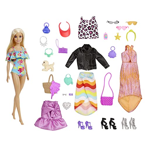 Barbie-GXD64-Calendrier-de-lAvent-avec-24-surprises-et-1-poupee-Cadeau-de-saison-pour-enfants-de-3-a-7-ans Barbie GXD64 Calendrier de l'Avent avec 24 surprises et 1 poupée Cadeau de saison pour enfants de 3 à 7 ans – Image 5