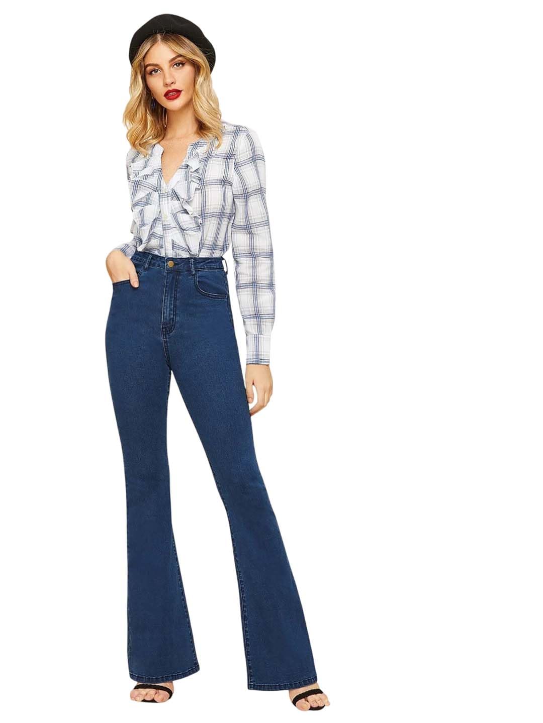 Flared Jeans for Women – Body Shaping Fit with Trendy Wide Hem-image-11
