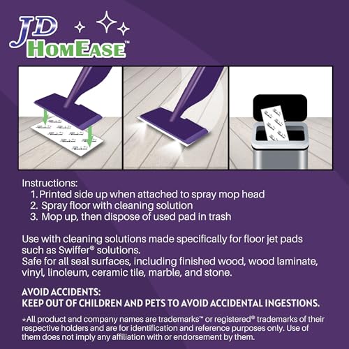 Image of 192 Pack Premium Microfiber Replacement Pads for Swiffer WetJet - Super Absorbent, Lint-Free, Durable-11 inchx5.5 inch, Perfect Fit Swiffer WetJet Mop - Safe on Hardwood, Tile, Vinyl