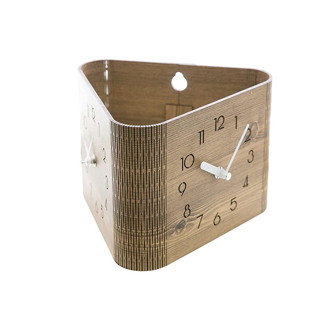 Horloge murale triangle double face pour décorer un salon moderne ou une chambre
