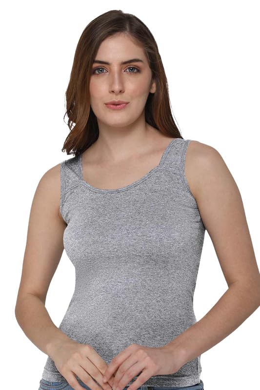 intimacy lingerie Women's Cotton Tank Top for Women - Regular Fit, Everyday wear, Round Neckline, High Back, Sleeveless Style Slip for Women-picture-17