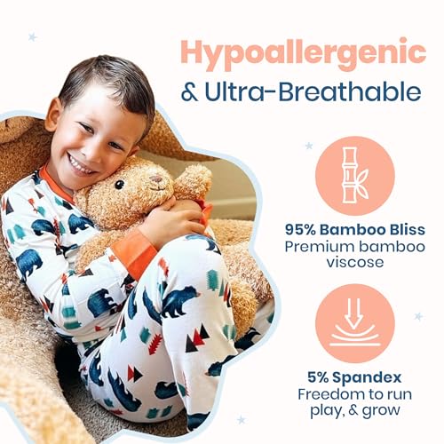 Sensory Friendly Boys Pajamas - Two Piece Viscose from Bamboo Pajamas for Kids - Styled by Kardashians - Cozy Cubs Pjs3